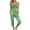 Green, variant on Fmbrln Womens Summer Linen 2 Piece Sets Casual Crew Neck Sleeveless Tank Tops and Drawstring Elastic Waist Pants Sets Lounge Vacation Sets Khaki 4XL