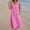 🔥 Pink, variant on Sentmoon Linen Dress Women Summer 2026 Trendy Solid Color Beach Vacation Clothes for Women Breathable Regular Fit for Beach and Vacation Gray S