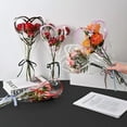 thumbnail image 3 of 50PCS Heart Shape Rose Bouquet Packaging Bags OPP Flower Single-Stem Bags Wrapping Paper DIY Materials Floral Arrangement, 3 of 9