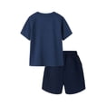 thumbnail image 2 of HILEELANG 4-13 Little/Big Boys Navy Explore Mountain Graphic Cotton Blend Tops & Shorts Set, Size 8-9Y, 2 of 8