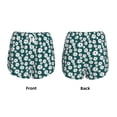thumbnail image 5 of Vsdgher Daisies Flowers Print Women's Running Double Layer Shorts High Waisted with Pockets Elastic Yoga Workout Athletic Gym Sports, 5 of 8