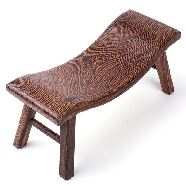 Taburete multiusos, taburete pequeño de madera, taburete para porche, taburete para dormir, almohada de madera para la columna vertebral, almohada de madera para protección del cuello