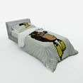 thumbnail image 2 of Ambesonne Animal Bedding Set 3 Pcs, Scuba Diver Hedgehog, Twin XL, Pale Blue Yellow, 2 of 2