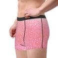 thumbnail image 4 of JUNZAN Sparkly Pink Glitter Mens Underwear Boxer Briefs for Men’s - Large, 4 of 9