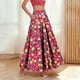 thumbnail image 1 of TaTaai Women's Boho Floral Print High Waist Maxi Skirt Elastic Waist A-Line Ruffle Hem Long Skirt with Pockets for Casual Weekend Outings Gift, 1 of 9