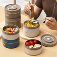 thumbnail image 4 of Food Warm Lunch Container,Stainless Steel Thermal Lunch Container Portable Thermal Bento Box Food Container Beige C,1 x Food Warm Container,Beige, 4 of 4