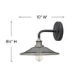 thumbnail image 6 of 4360DZ Hinkley Lighting Rigby - 1 Light Wall Sconce in Industrial Style - 10 Inches Wide by 8.5 Inches High-Aged Zinc Finish, 6 of 6