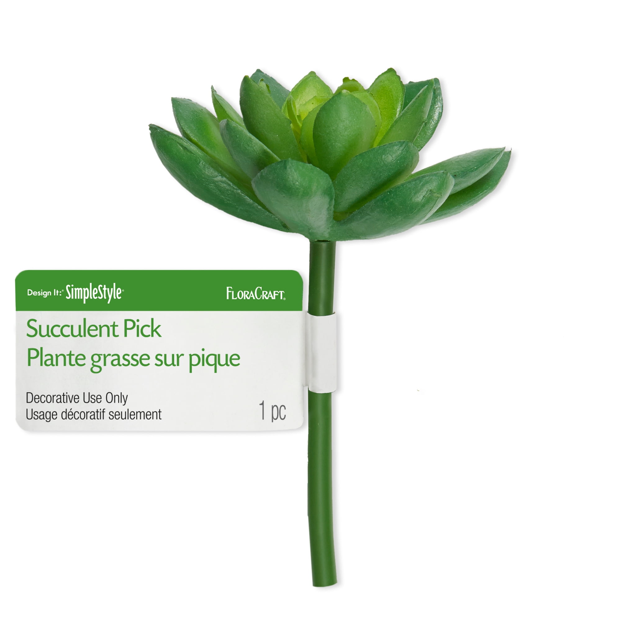 Artificial Succulent Pick 4-Inch Light Green 
