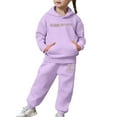 thumbnail image 6 of Tiijoy Girls Pullover Hoodie Jogger Pants Outfits with Letter Print, Sizes 8-9, 6 of 6