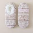 thumbnail image 2 of LPKRT Women Fleece Sock Slippers With Grips - Thick Warm Indoor Booties, Cozy House Socks(Yellow-One Size), 2 of 3