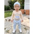 thumbnail image 5 of RUINIXCW Baby Boy Fall Outfit Long Sleeve Sleeping Dragon Print Romper, Pants, Hat, 5 of 8
