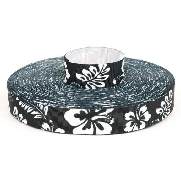 Country Brook Design® 5/8 inch Black Hawaiian Grosgrain Ribbon, 10 Yards