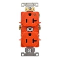 thumbnail image 1 of Contacto Dúplex Con Tierra Leviton Plástico Naranja, 1 of 3