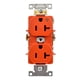 thumbnail image 1 of Contacto Dúplex Con Tierra Leviton Plástico Naranja, 1 of 3