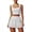 White, variant on PISONIC Women 2 Piece Tennis Dress Square Neck Tank Top with High Waisted Pleated Workout Skorts Skirt Set Yoga Golf Outfits