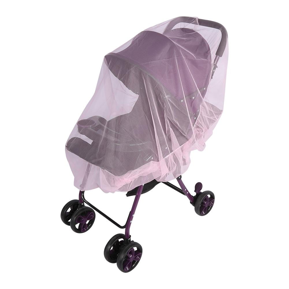 Universal Sun Shade with Mosquito Net for Baby Strollers Toddlers Kids Zippered Veil Netting Pram Pushchair Canopy Parasol Extrender Buggy Sun Cover Shield