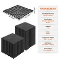 thumbnail image 5 of VEVOR Interlocking Tile 50PCS Black, Drainage Tiles 12" x 12" Splicing, Soft PVC Interlocking Drainage Floor Tiles, Non-Slip Drainage Holes for Restroom, Bathroom, Kitchen, Pool, Wet Areas, 5 of 10