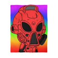 thumbnail image 2 of Lol Rainbow Armored Red Future Alien Cyborg Machine Visitor Microfiber Duvet, 2 of 7
