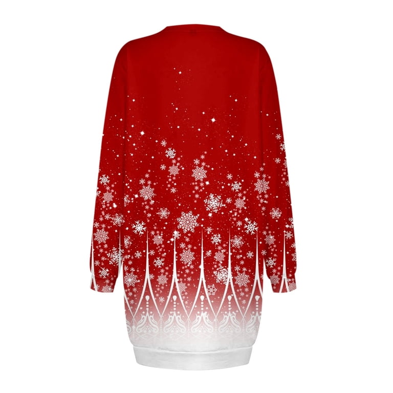 Fiaer Women's Christmas Themed Dresses Long Sleeve Party Tunic Dress Snowflake Graphic Winter Pullover Dress for Holiday Party Red S - Walmart.com Fiaer Women's Christmas Themed Dresses Long Sleeve Party Tunic Dress Snowflake Graphic Winter Pullover Dress for Holiday Party Red S - Walmart.com