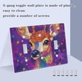 thumbnail image 4 of Haosy Light Switch Cover Plate 2 Gang Electrical Outlet Covers Cute Deer and Star Decorate Wall Plate 4.56”x4.48”, 4 of 8