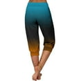 thumbnail image 5 of CLOISE Capri Pants for Women Athletic Stretch Capris Joggers With Pockets Soft Elastic Waist Running Petite Capri Sweatpants Pull On Capri Lounge Pants Gradient Color Casual Yoga Capris Orange, 5 of 6