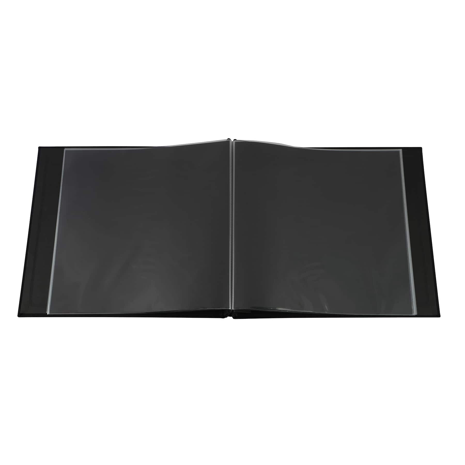 Recollections Scrapbook Album, Linen Photo Window Cover, Black/Gold, 12" x 12", 20 Pages, 1-Pack