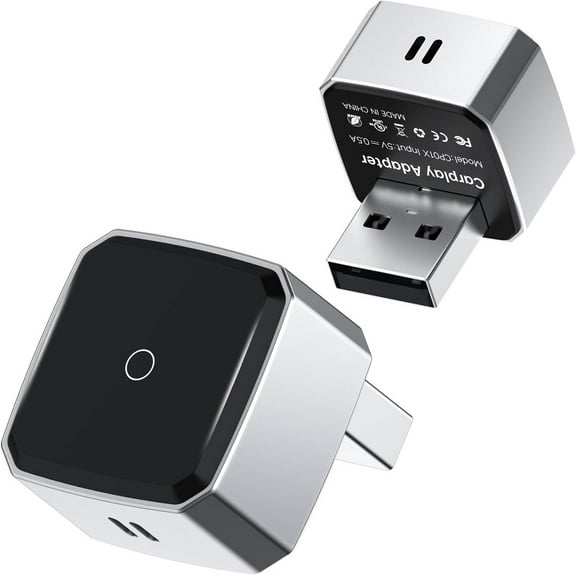 Wireless Carplay Adapter for Apple iPhone, 2 in 1 Apple Carplay & Android Auto Adapter for iOS 10  Android 10 , Convert Wired to Wireless, Plug and Play, No Delay Car Play for Cars 2016 