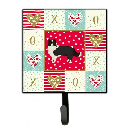 

Carolines Treasures CK5912SH4 Border Collie Love Leash or Key Holder 7Hx4.25W multicolor