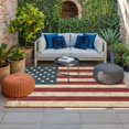thumbnail image 2 of Retro Red Blue American Flag Outdoor Rug for Patio/Deck/Porch, Non-Slip Large Area Rug 3 x 5 Ft, US Flag Vintage Stars Indoor Outdoor Rugs Washable Area Rugs, Reversible Camping Rug Carpet Runner, 2 of 8