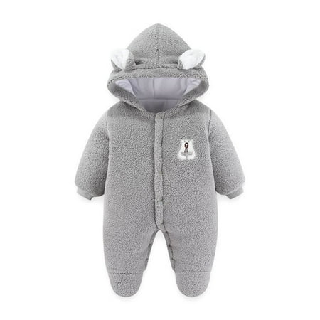 

Baby clothes Infant Newborn Baby Girls Boys Bear Warm Thick Snowsuit Hooded Coat Jumpsuit CHMORA