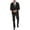 NoColor, variant on mens 2pc Suit with Flat Front Pant, 40R, Black