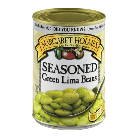 (6 Pack) Margaret Holmes Seasoned Green Lima Beans, 15