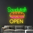 thumbnail image 4 of Handmadetneonsign Sandwich Open Neon Sign, Vietnamese Bread Wall Art Decor, Restaurant Wall Decor, 4 of 5