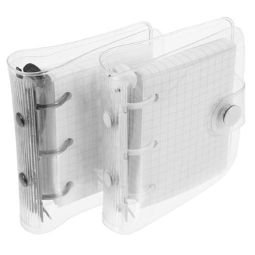 2 Sets Personalized Notebook Office and Supplies Mini Binder Straight Grain Travel