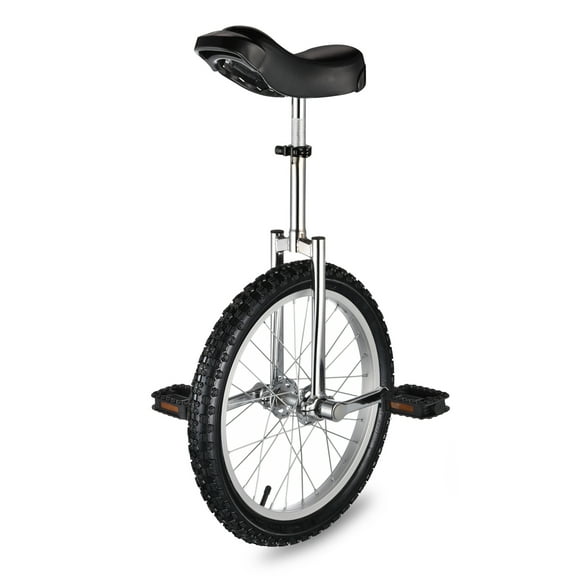 Yescom 18 In Wheel Outdoor Unicycle Skid-proof Tire Fitness Bicycle Balance Training for Adults Teenagers Kids, Silver