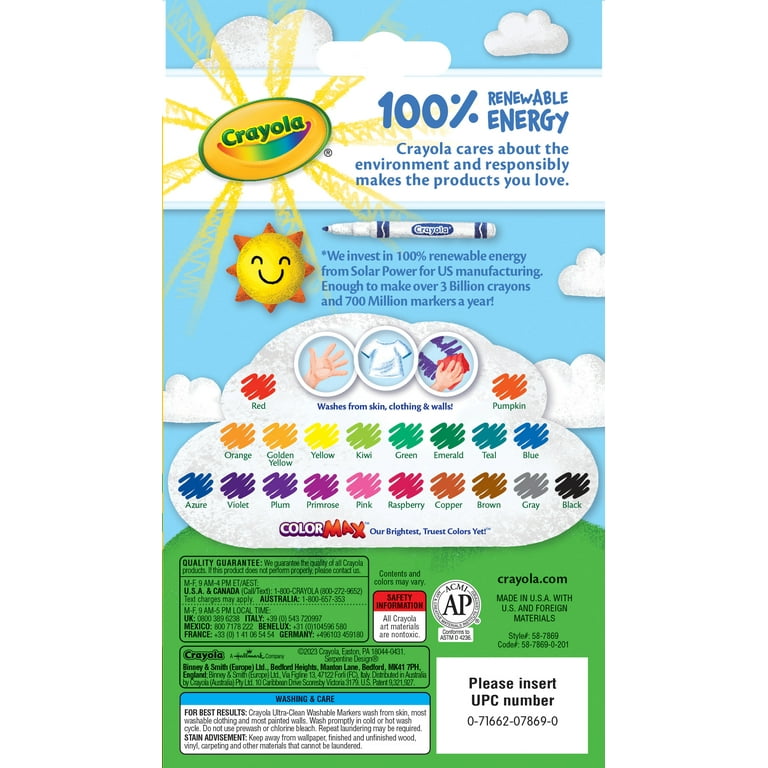 Crayola® Ultra-Clean Fine Line Washable Markers, 10 ct - Smith's