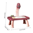 thumbnail image 2 of Children 48 Images Plastic Projector Drawing Table Kids Electronic Sketch Writing Desk with Pens Early Educational Toy Plaything Red, 2 of 7