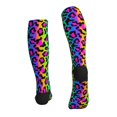 thumbnail image 4 of Compression Socks for Women and Men - Rainbow leopard bright Compression Socks Circulation for Workout, 4 of 8