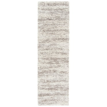 SAFAVIEH Hudson Shag Jack Abstract Runner Rug, Ivory/Beige, 2'3" x 10'