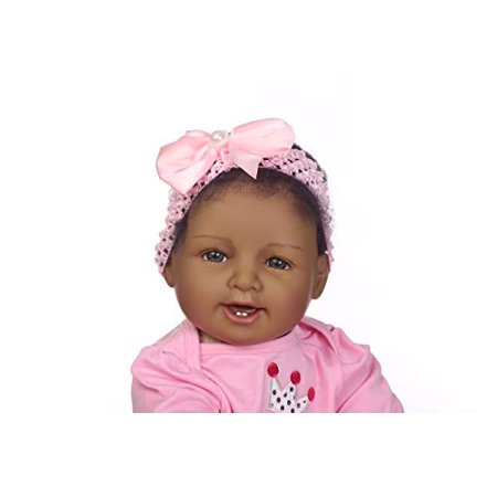 Pinky 22 Pouces 55cm Noir Indien Africain Corps Doux Silicone Reborn Bebe Poupees Fille Princesse Realiste A La Recherche Nouveau Ne Poupee Enfant Yeux Ouverts Anniversaire Cadeau De Noel Walmart Canada