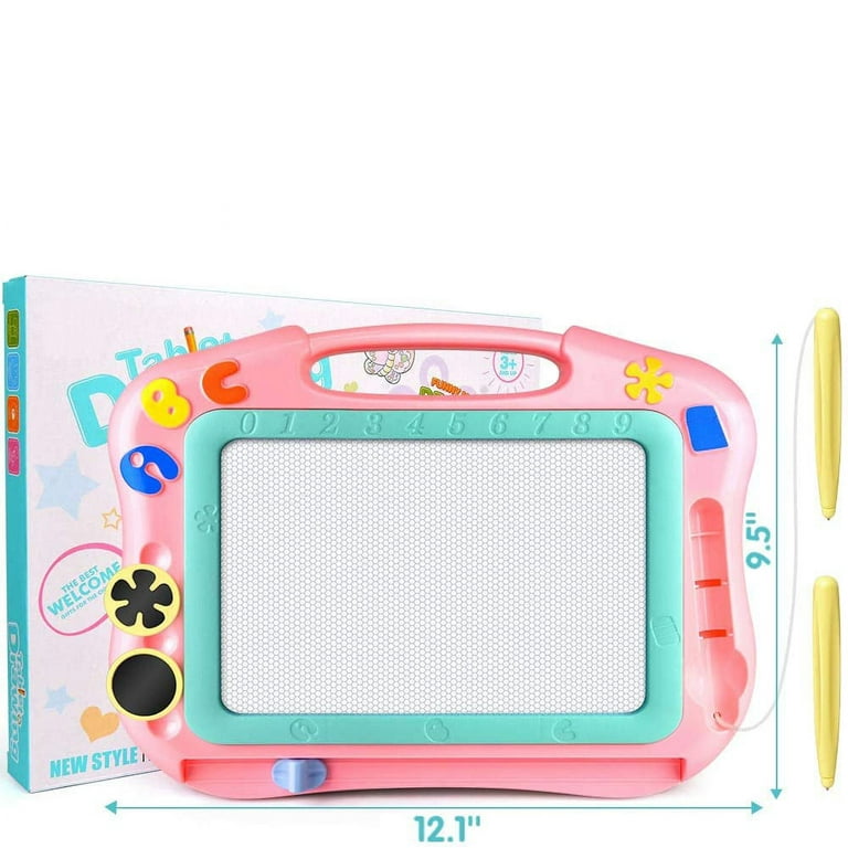 Sohindel Magnetic Drawing Board for Toddlers, Color Magna Erasable Doodle Pad for Kids, Mess Free Write and Learn Creative Educational Toys for Toddler Boys 