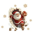 thumbnail image 2 of Santa Christmas Wall Stickers 3D Decals, Removable Holiday Wall Decor for Living Room Bedroom Office, Easy Apply No Damage Christmas Decoration, 2 of 6