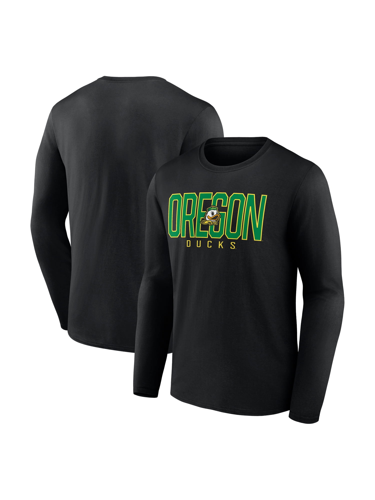 NCAA Oregon Ducks Men's Cotton Black Long Sleeve T-Shirt