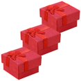 thumbnail image 1 of Estuche rojo para dijes VelvCarmine 3Pzas Carmín 4x4x2.5cm Cartón Joyero., 1 of 3