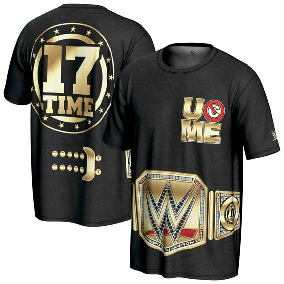 Youth ProSphere Black John Cena 17x Title Belt T-Shirt
