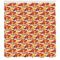 thumbnail image 3 of Botanical Shower Curtain, Vintage Style Colorful Poppy Flower Garden in Lively Summer Season Art Print, Fabric Bathroom Set with Hooks, 69W X 70L Inches, Multicolor, by Ambesonne, 3 of 3