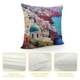 thumbnail image 4 of WERPE  Santorini Seascape Throw Pillow Covers Soft Pillowcase for Sofa Couch Bed Dormitory Home Decor, 4 of 5