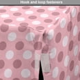 thumbnail image 4 of Pink Polka Dots Dog Crate Cover, Symmetric Abstract Rounds Monochrome Inspired Design, Easy to Use Pet Kennel Cover for Medium Large Dogs, 35" x 23" x 27", Pale Pink Dried Rose, by Ambesonne, 4 of 6