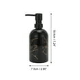 thumbnail image 4 of Unique Bargains 1 Pc Cylinder Marble Soap Dispenser 13.53oz Black Gold Tone, 4 of 6