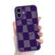 thumbnail image 1 of Funda de teléfono KANGHAR para iPhone 16, a cuadros, color morado mate, 1 of 5